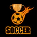 Soccer logo. Soccer game.