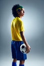 Soccer man challange Royalty Free Stock Photo