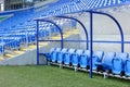 Soccer managers dugout Royalty Free Stock Photo