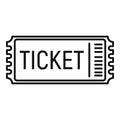 Soccer match ticket icon, outline style Royalty Free Stock Photo