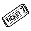 Soccer match ticket icon, simple style Royalty Free Stock Photo