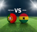 Soccer matchday template. Portugal vs Ghana Match day template.