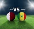 Soccer matchday template. Qatar vs Senegal Match day template.