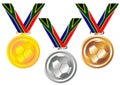 Soccer medals Royalty Free Stock Photo