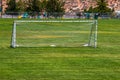 Soccer Net In Open Field Royalty Free Stock Photo