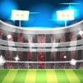 Soccer Night Stadium Sport Background Vector