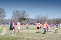 Soccer in a park