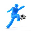 Soccer player in action Royalty Free Stock Photo