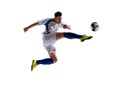 Soccer player in action Royalty Free Stock Photo