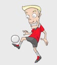 Soccer player action kick the ball Royalty Free Stock Photo