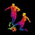 Soccer player action Soccer slide Royalty Free Stock Photo