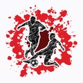 Soccer player action Soccer slide Royalty Free Stock Photo