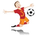 Soccer Player Celebrating Goal. Royalty Free Stock Photo