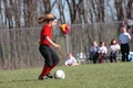 Soccer Player Chasing Ball 2 Royalty Free Stock Photo