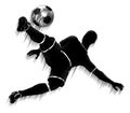 Soccer Player Football Sports Silhouette Concept Royalty Free Stock Photo