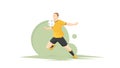 Soccer Player Kicking Ball