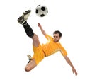 Soccer Player kicking the ball