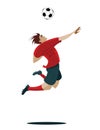 Soccer Player Kicking Ball