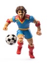 A soccer player plastic action figure Royalty Free Stock Photo