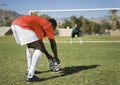 Soccer player preparing for penalty kick Royalty Free Stock Photo