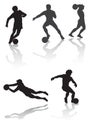 Soccer player silhouette