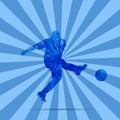 A Soccer Player Silhouette, Shooting