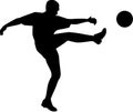 Soccer Player Silhouette Royalty Free Stock Photo