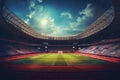 Soccer player stadium. Generate Ai Royalty Free Stock Photo