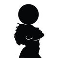 Soccer player vector silhouettes on white background