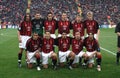 The Soccer Players of the Ac Milan before  the match Royalty Free Stock Photo