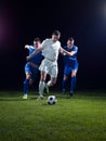 Soccer players duel Royalty Free Stock Photo