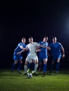 Soccer players duel Royalty Free Stock Photo