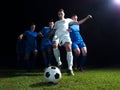 Soccer players duel Royalty Free Stock Photo