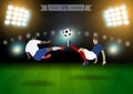 Soccer players france versus honduras Royalty Free Stock Photo