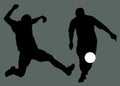 Soccer Players Silhouette