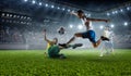 Soccer best moments. Mixed media Royalty Free Stock Photo