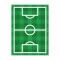 Soccer playfield top view symbol isolated