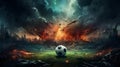 Soccer poster background for fierce game Royalty Free Stock Photo