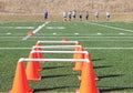 Soccer Practice with Orange Cones
