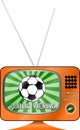 Soccer public viewing w. retro televison