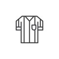 Soccer referee jersey outline icon