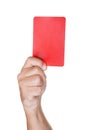 Soccer Referee Showing Yellow Card