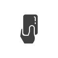 Soccer referees hand with foul card vector icon