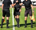 Soccer referees before the match Royalty Free Stock Photo