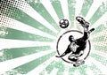 Soccer retro poster background Royalty Free Stock Photo