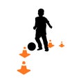 Soccer school for kids vector Royalty Free Stock Photo