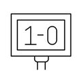 Soccer score board line style icon vector design