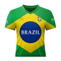 Soccer shirt in colors of brazilian flag