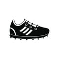 Soccer shoes black simple icon