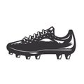Soccer shoes silhouette. football shoes Line art logos or icons. vector illustration